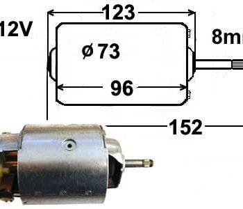 Salona pūtēja motors, Mercedes-Benz W126, kods 0130111001