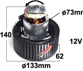 Salona sildītāja ventilatora motors, Volvo 740/760 — 0130111105