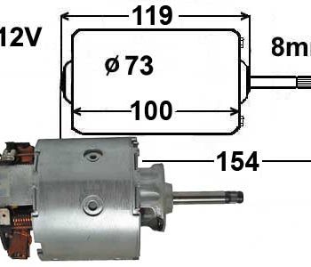 Salona pūtēja motors, Mercedes-Benz E-sērija W210, kods 0130111193