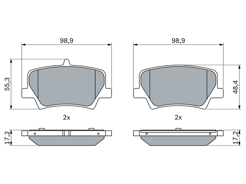 Brake Pad Set, rear 0986424996 OE 31471471