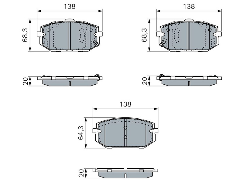 Brake Pad Set 0986460192 OE 58101-N9A00