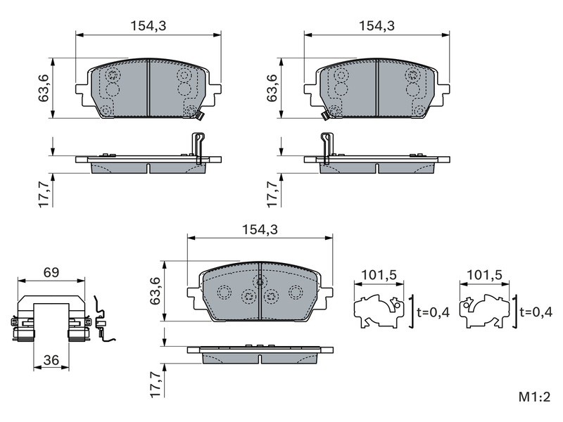Brake Pad Set — 0986460299