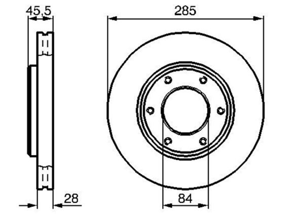 Brake disc 0986478693 OE 