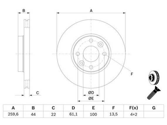 Brake disc 0986479103 OE 