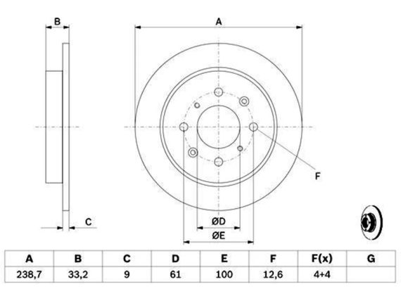 0986479739_003.JPG Brake disc 0986479739 OE 42510-TF0-000