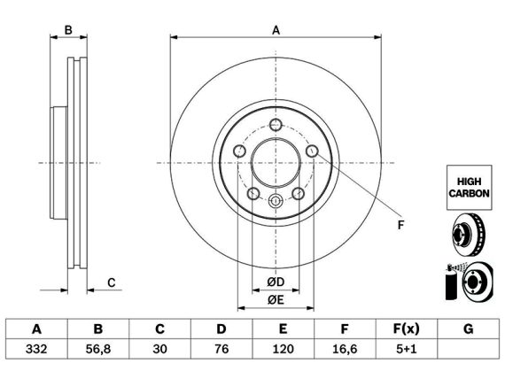 0986479F04_002.JPG Brake disc, coated, high carbon 0986479F04 OE 2H6615301
