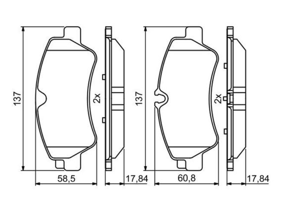 Brake Pad Set 0986494796 OE 