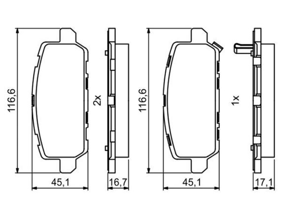 0986494838_002.JPG Brake Pad Set 0986494838 OE 43022-T2J-H00