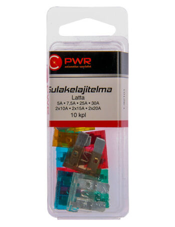 Plakano drošinātāju komplekts C-PWR GM 10 gabali — 1-92101