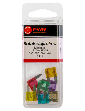 Mini plakano drošinātāju komplekts C-PWR GM 8 gabali — 1-92102