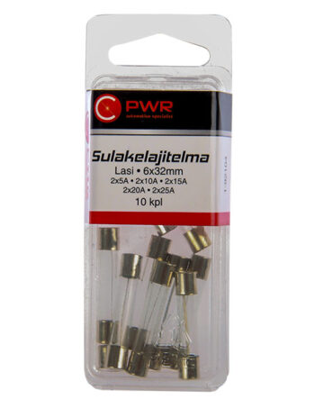 Stikla cauruļu drošinātāju komplekts C-PWR 6x32 mm - 1-92104