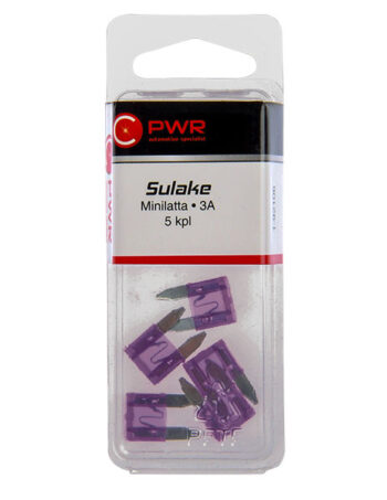 Mini plakanais drošinātājs C-PWR GM 3A violets, 5 gabali — 1-92106