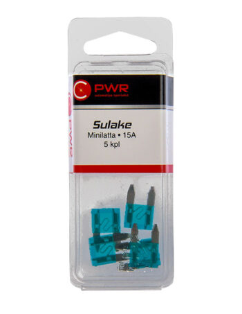 Mini plakanais drošinātājs C-PWR GM 15A zils, 5 gabali — 1-92111