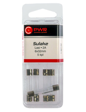 Cauruļveida stikla drošinātājs 2A 6x32 mm C-PWR 5 gab - 1-92132