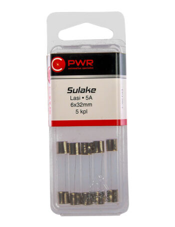 Cauruļveida stikla drošinātājs 5A 6x32 mm C-PWR 5 gab - 1-92134