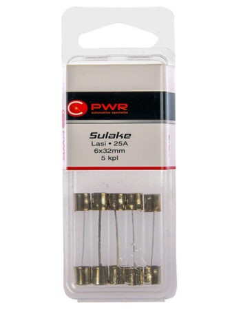 Cauruļveida stikla drošinātājs 25A 6x32 mm C-PWR 5 gab - 1-92138