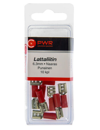 Plakanais kabeļu savienotājs 6,3 mm ligzda sarkans C-PWR — 1-92171