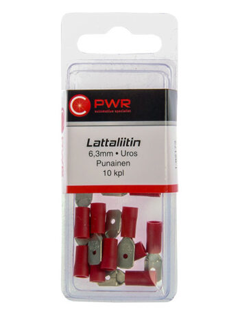 Plakanais kabeļu savienotājs 6,3 mm spraudnis sarkans C-PWR — 1-92173