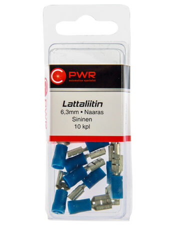 Plakano kontaktu ligzdas 6,3 mm C-PWR zilas 10 gab — 1-92178