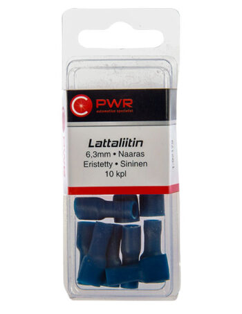 Plakano kontaktu ligzdas 6,3 mm izolētas C-PWR zilas — 1-92179