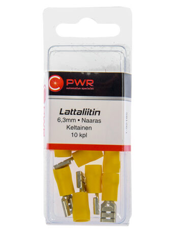 Plakano kontaktu ligzdas 6,3 mm C-PWR dzeltenas 10 gab — 1-92185