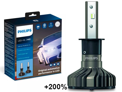 AUTO SPULDZE PHILIPS  LED H3 ULTINON PRO9000 HL 10-11336U90CWX2 OE 