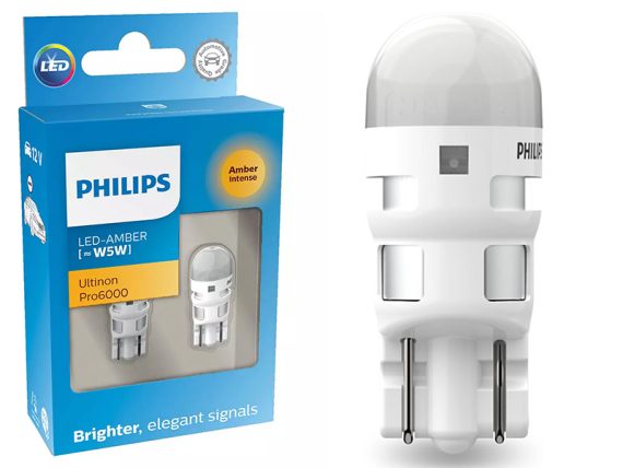 AUTO SPULDZE LED PHILIPS 2GB 12V DZELTENS T10 W5W W2,1X9,5D 13lm 10-11961AU60X2 OE 