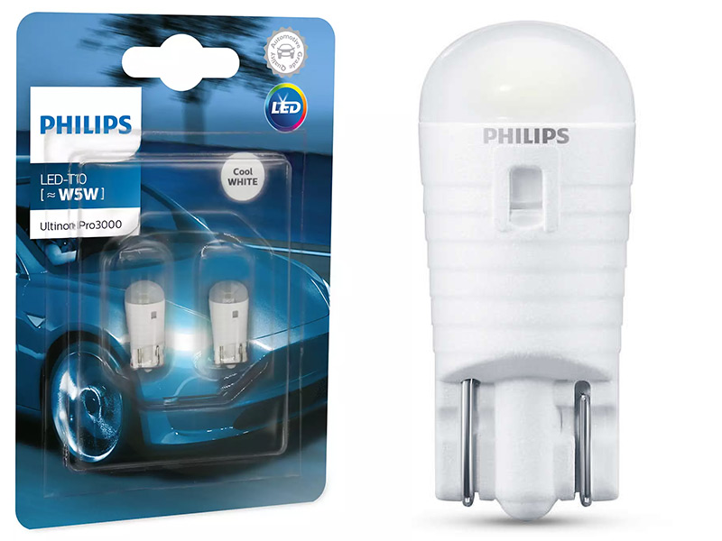 POLTTIMOPARI PHILIPS PRO3000 LED T10 12V VALK. 10-11961U30CWB2 OE 