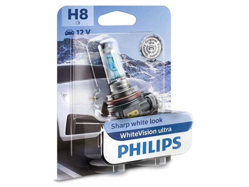 POLTTIMO PHILIPS H8 12V WHITEVISION ULTRA BLISTER 10-12360WVUB1 OE 