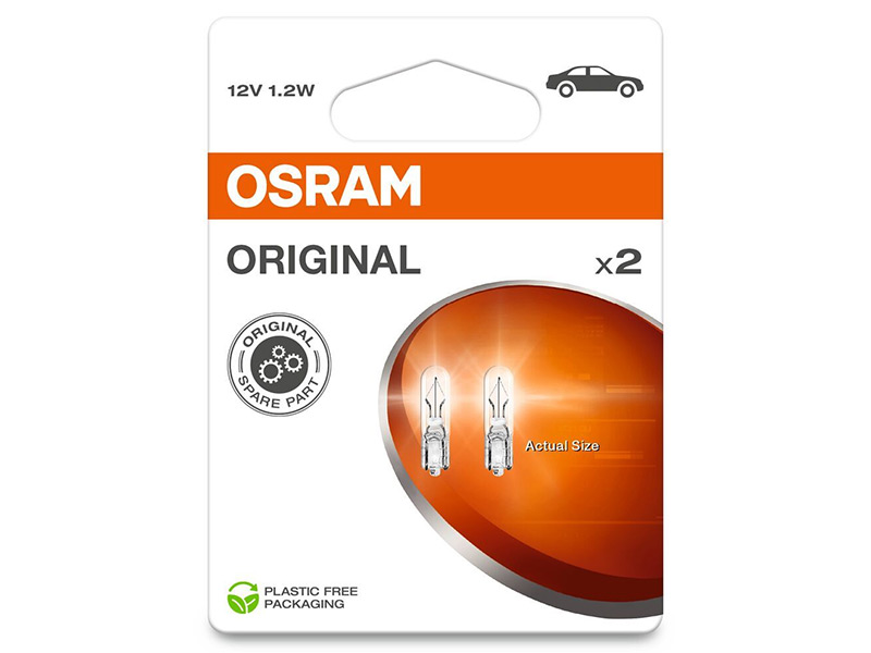 OSRAM ORIGINAL 12V W1,2W DOUBLE 10-2721-2BL OE 