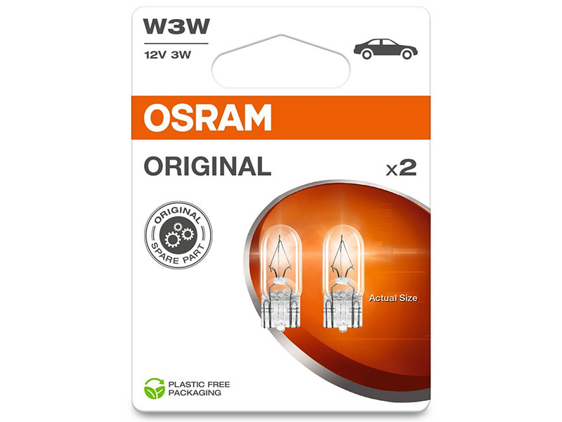 OSRAM ORIGINAL 12V W3W DOUBLE 10-2821-2BL OE 
