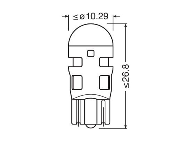 OSRAM LEDRIVING SL 12V W5W RED 10-2825DRP-2BL OE 