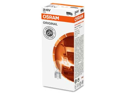 AUTO SPULDZE OSRAM  ORIGINAL 24V W2W BOX 10PCS 10-2840 OE 