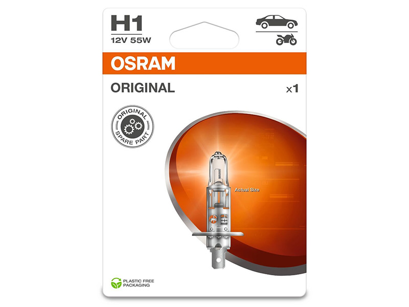 OSRAM ORIGINAL 12V H1 SINGLE 10-64150-1BL OE 