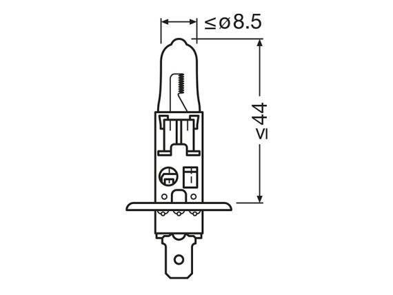 10-64150NBS-1BL_003.JPG Spuldze OSRAM Night Breaker Silver 12V H1 10-64150NBS-1BL OE