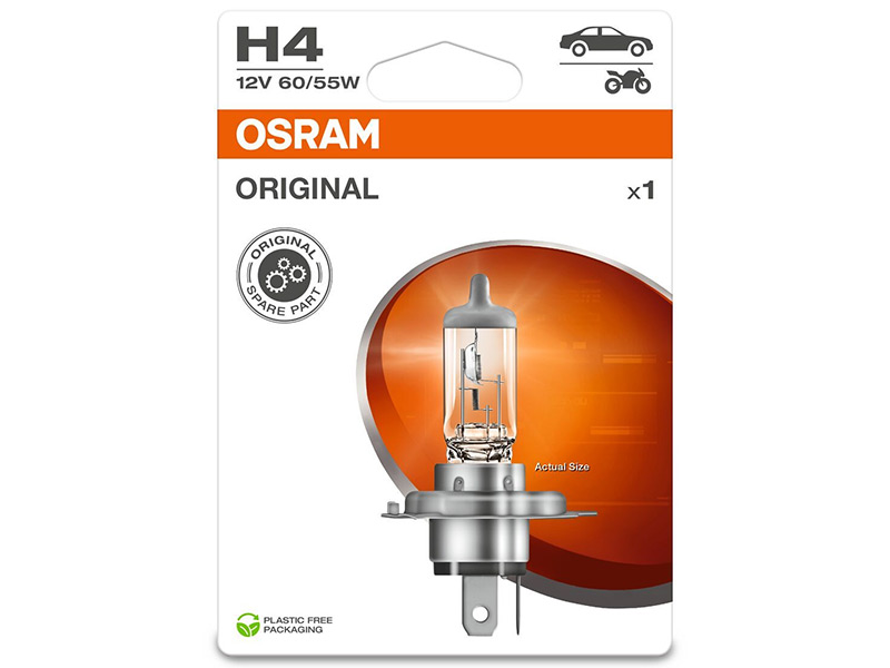 OSRAM ORIGINAL 12V H4 SINGLE 10-64193-1BL OE 