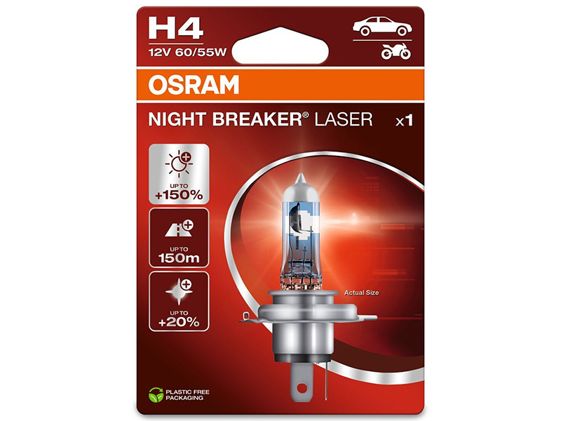 OSRAM NIGHT BREAKER LASER 12V H4 10-64193NL-1BL OE 