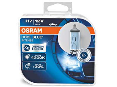 AUTO SPULDZE OSRAM  COOL ZILS 12V H7 HC-BOX 10-64210CBI-HCB OE 