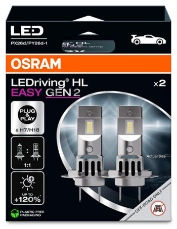 LED spuldzes Osram LEDriving HL Easy Gen 2 H7/H18