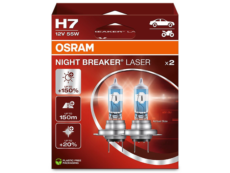 OSRAM NIGHT BREAKER LASER H7 10-64210NL-2HB OE 