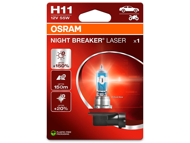 OSRAM NIGHT BREAKER LASER H11 10-64211NL-1BL OE 