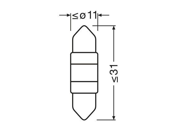 10-6438DWP-1BL_003.JPG Osram LEDriving SL C5W 31 mm LED spuldze, auksti balta, 10-6438DWP-1BL 10-6438DWP-1BL OE