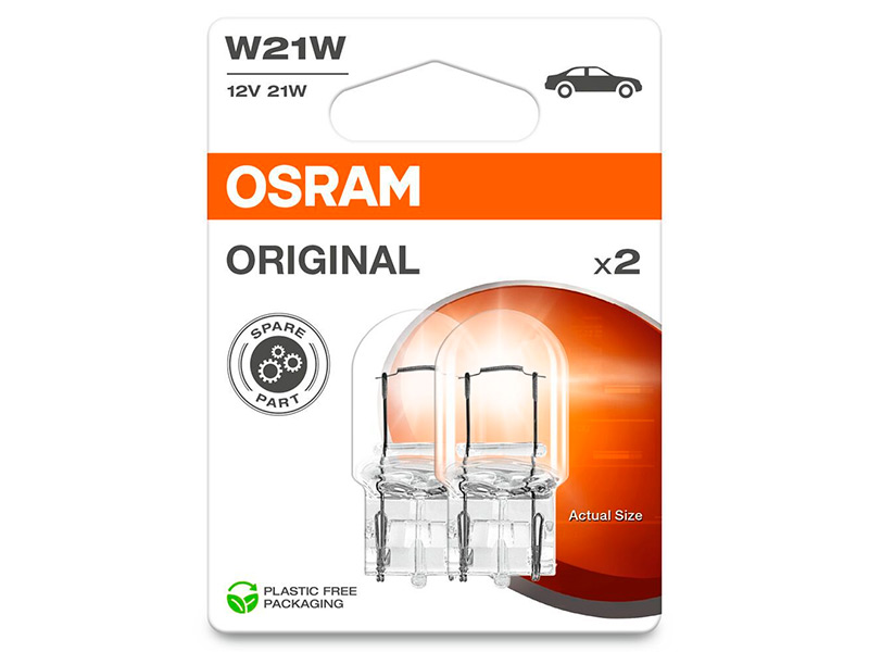 OSRAM ORIGINAL 12V W21W DOUBLE 10-7505-2BL OE 