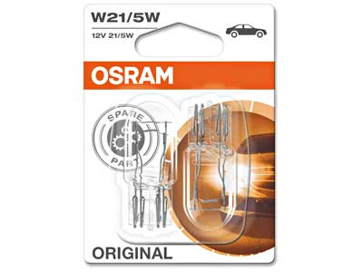 AUTO SPULDZE OSRAM  ORIGINAL 12V W21 / 5W DOUBLE BLISTER 10-7515-02B OE 