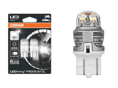 AUTO SPULDZE OSRAM  LEDRIVING 12V W21 / 5W COOL WHITE PREMIUM SL 10-7915CW-02B OE 