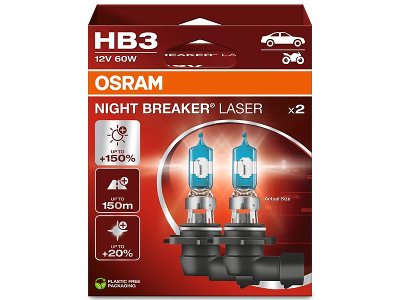 OSRAM NIGHT BREAKER LASER HB3 10-9005NL-2HB OE 