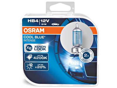 AUTO SPULDZE OSRAM  COOL ZILS 12V HB4 HC-BOX 10-9006CBI-HCB OE 