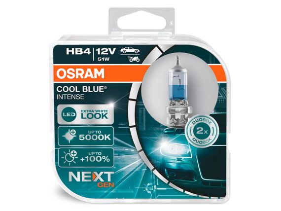 AUTO SPULDZE OSRAM  COOL BLUE 12V HB4 NEXTGEN DUO BOX 10-9006CBN-HCB OE 