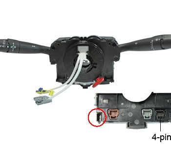 Kombinētais stūres kolonnas slēdzis Peugeot 307 2005- (20 kontaktu) 6242.LF — 1043-039202