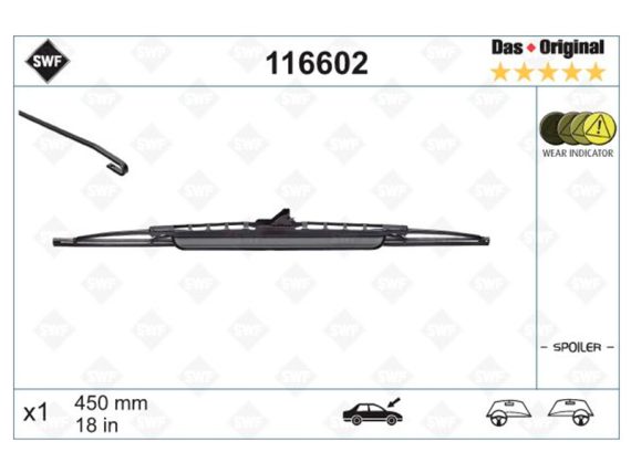 Stikla  tīrītāja slotiņa  BLADE SWF 116602 OE 